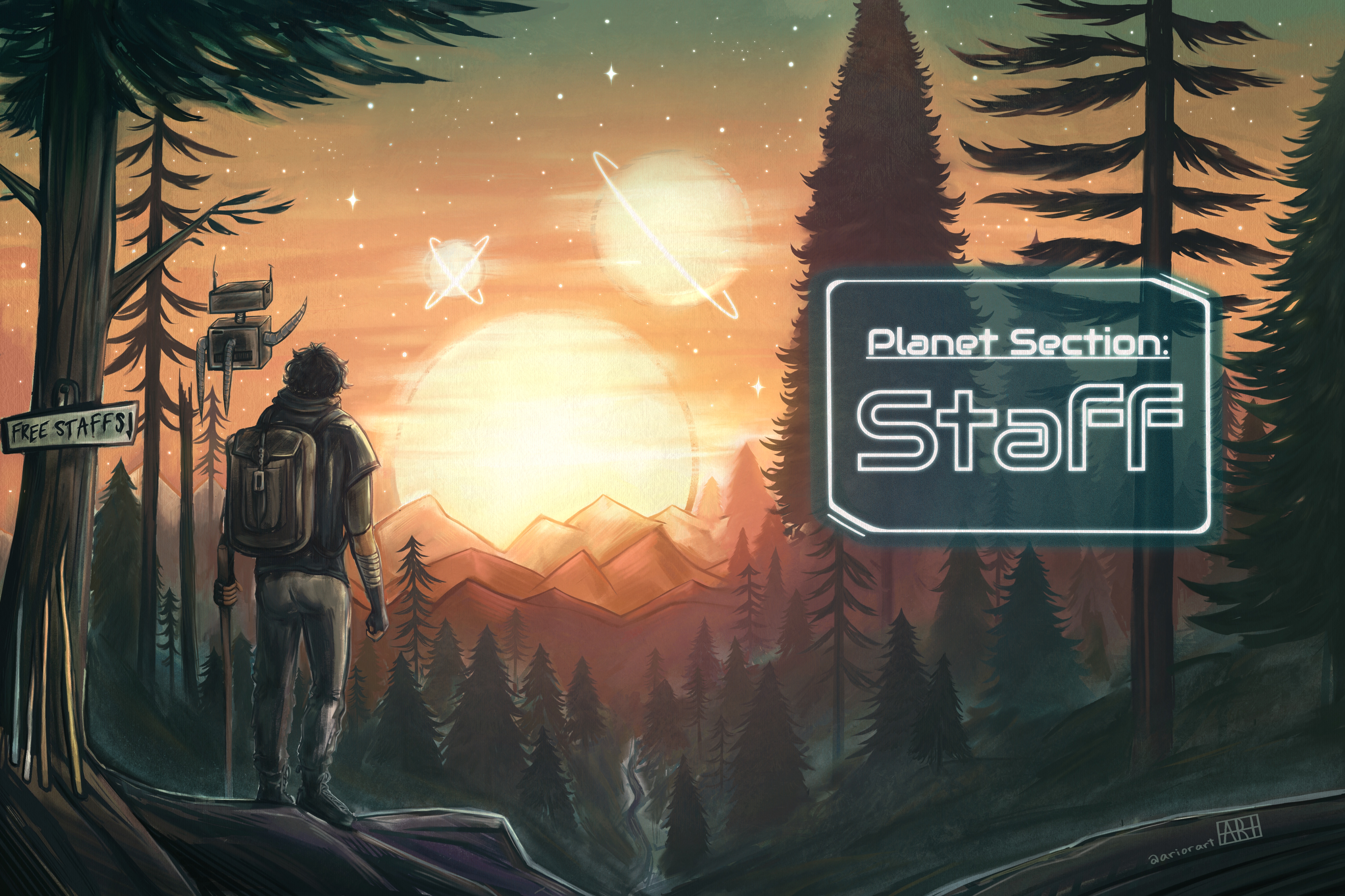 Staff section divider artwork