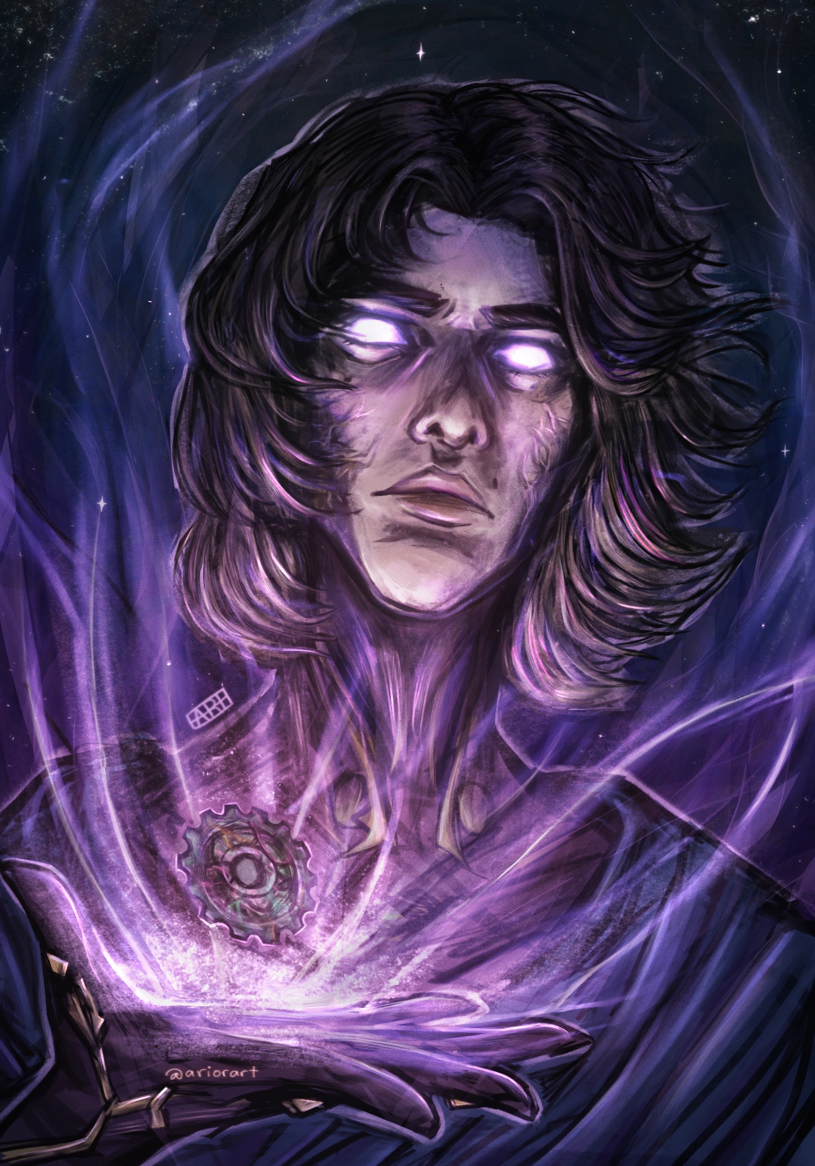 Arcane-inspired digital portrait