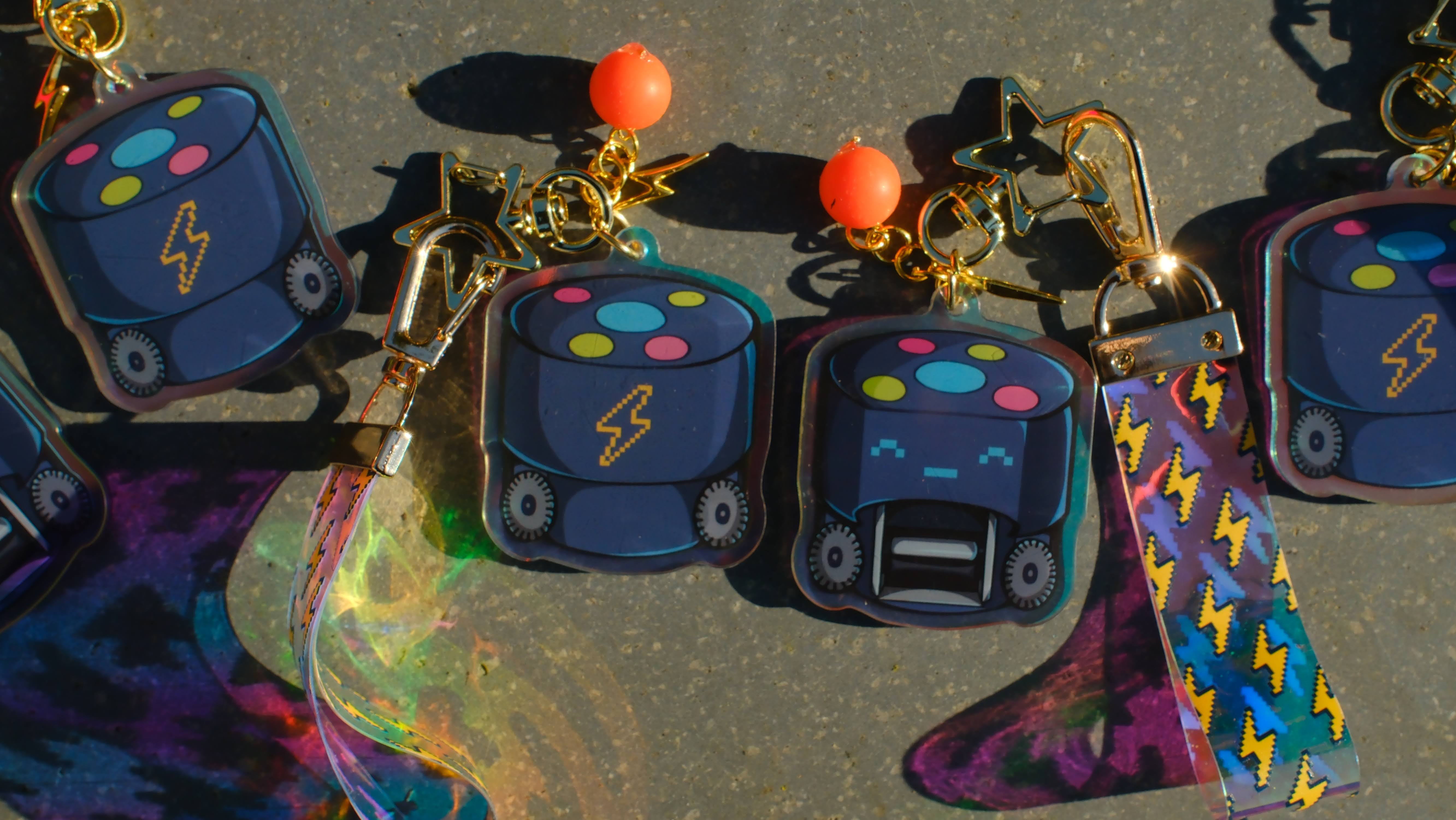 Thunderbots lanyard keychain design