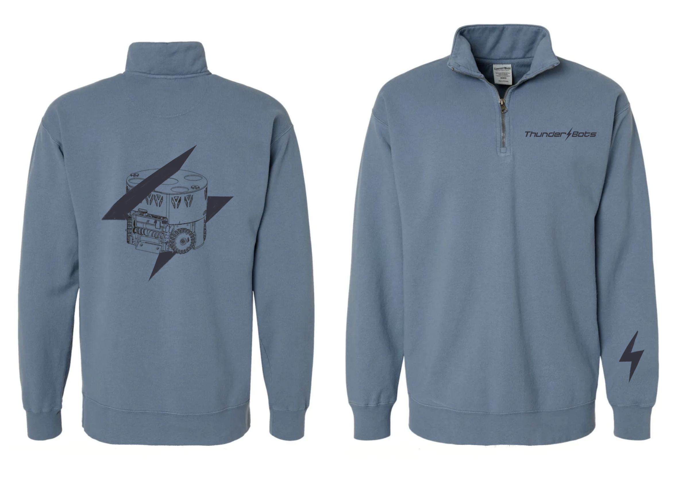 Thunderbots light quarter-zip apparel concept