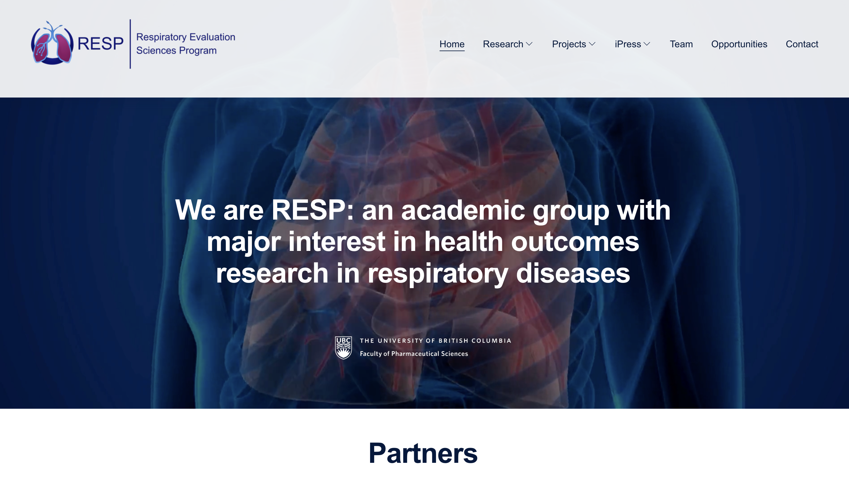 RESP website preview
